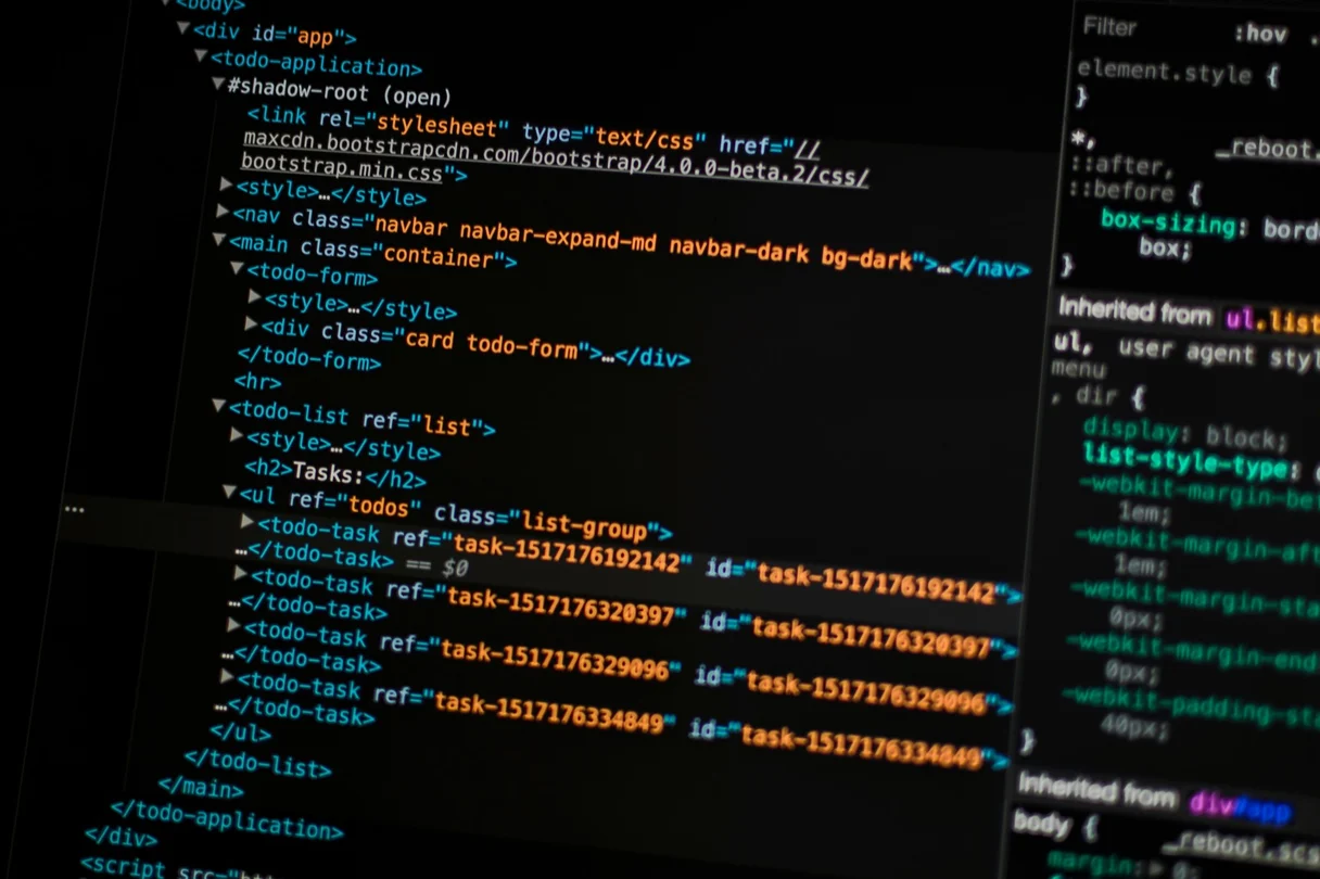 Robots.txt syntax displayed on a monitor with user agent and disallow rules
