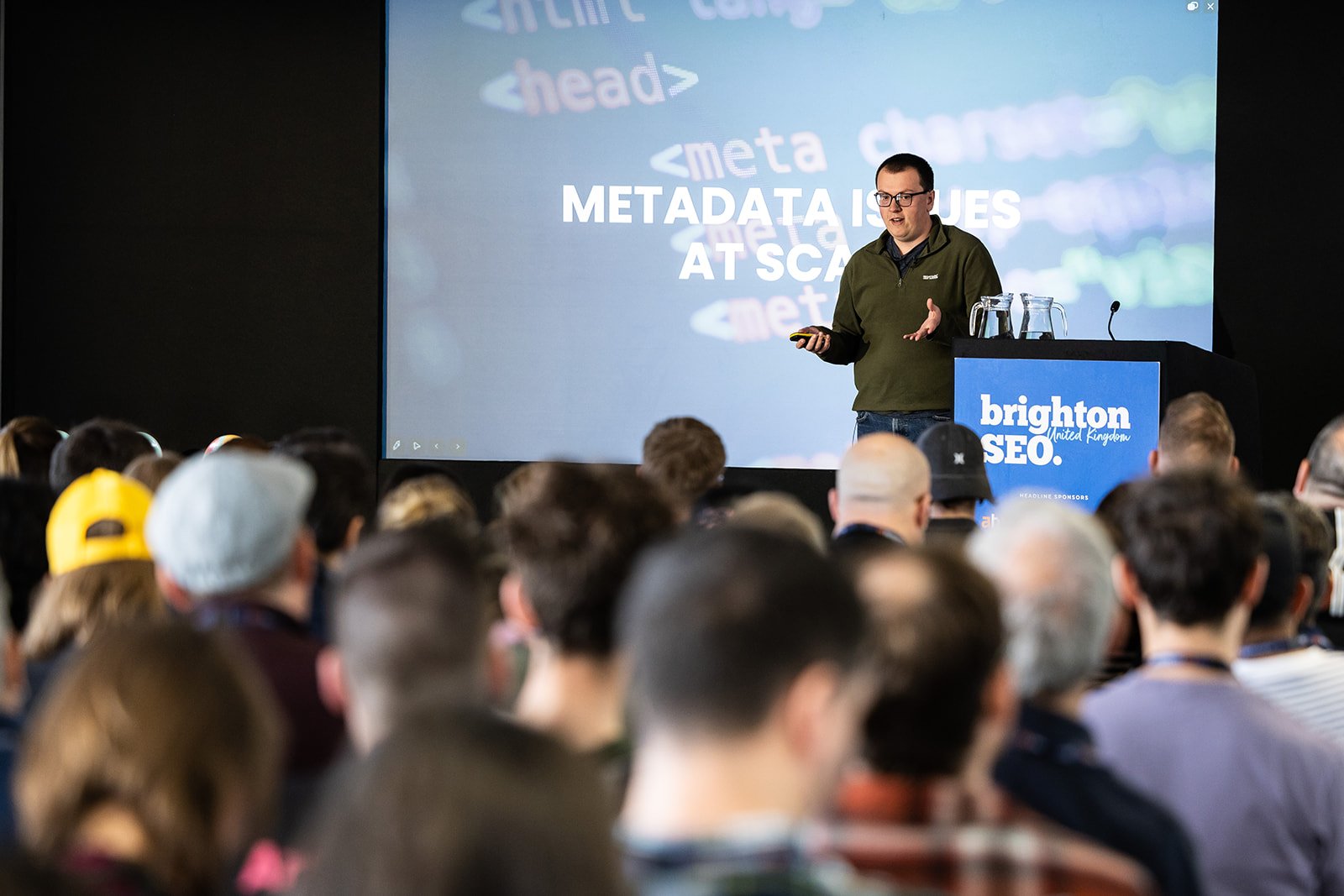 Jonathon Roberts presenting at BrightonSEO