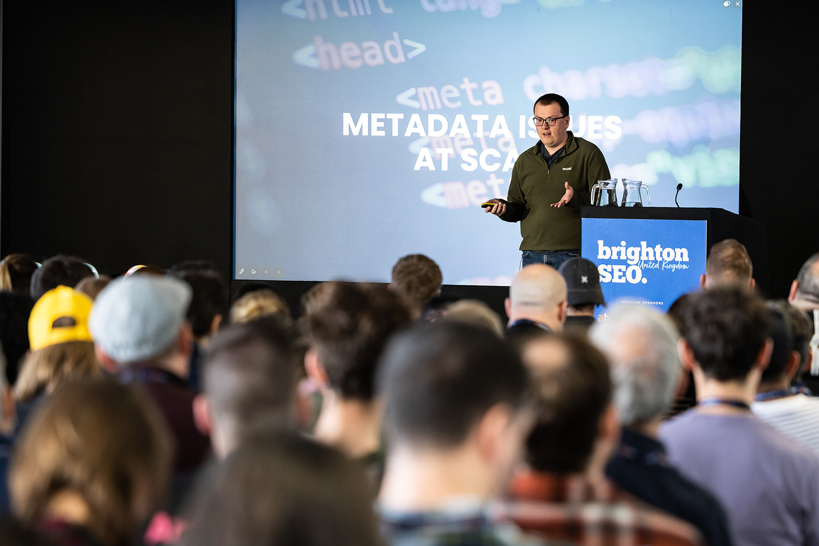 Jonathon Roberts presenting at BrightonSEO