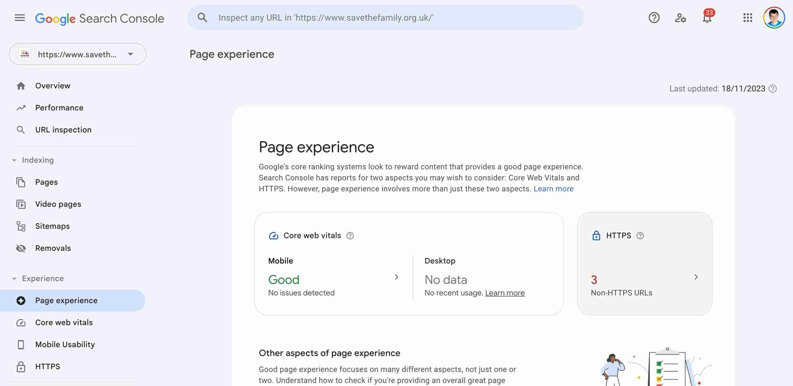 Google Page Experience Report